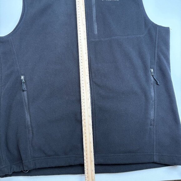 Columbia Fleece Vest Full Zip Black Outdoor Men's L - Picture 4 of 4